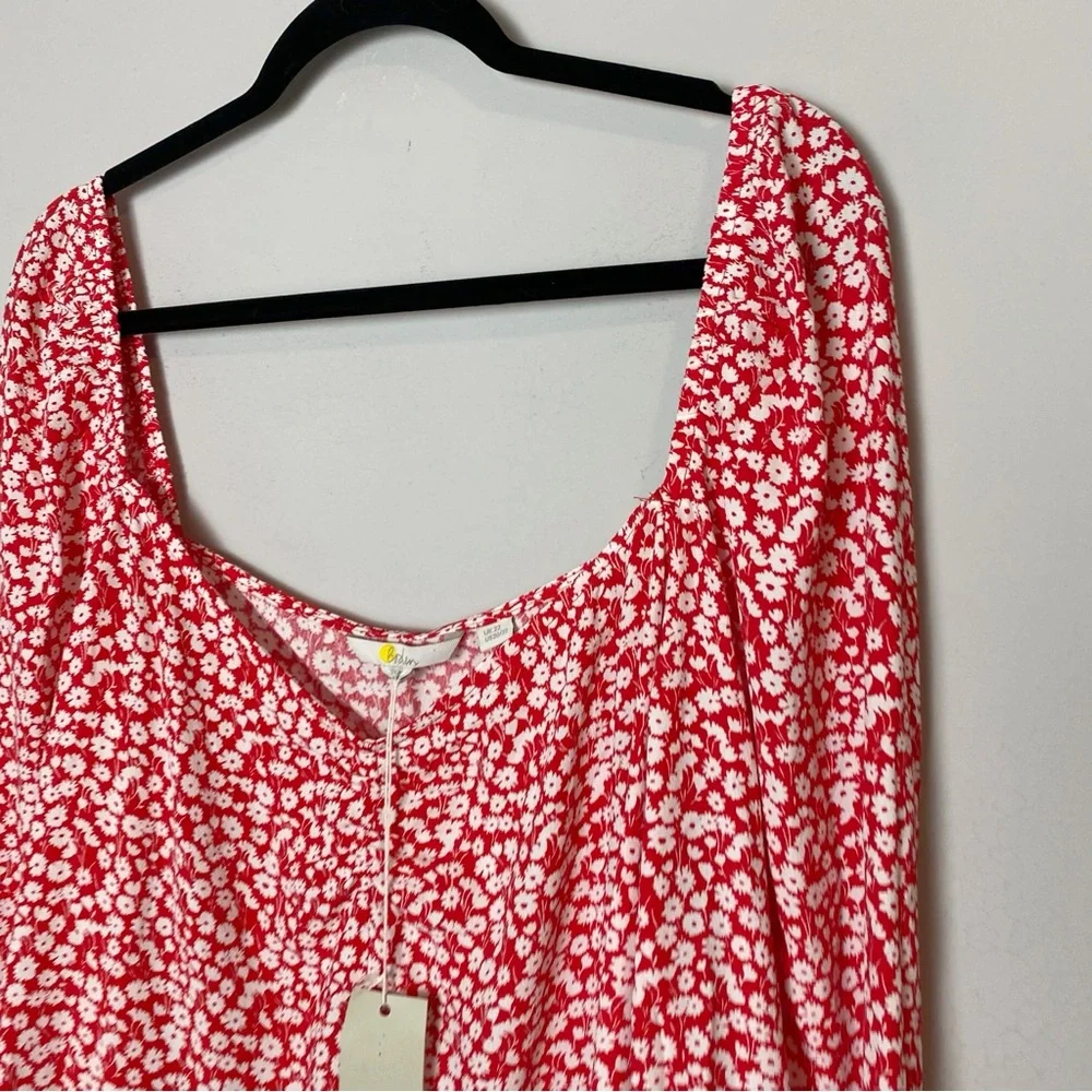 Boden Floral Crinkle Gauze Sweetheart Printed Top - Picture 4 of 9